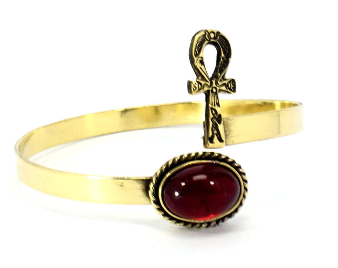 immatgar pharaonic Copper Braclets with lobe jewelery ancient Egyptian souvenirs gifts from Egypt for Women birthday