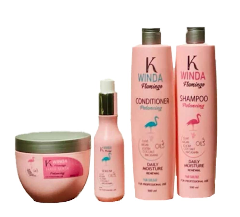 K-winda Flamingo hair treatment set of four 500 ml size