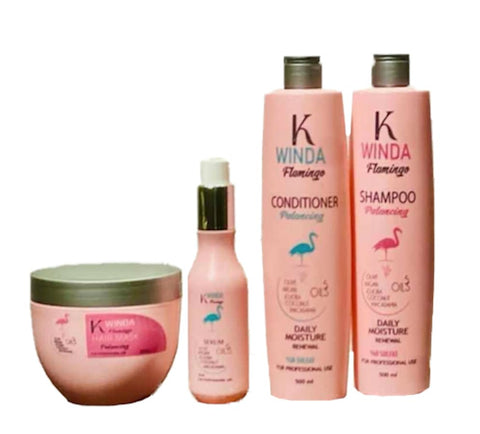 K-winda Flamingo hair treatment set of four 500 ml size
