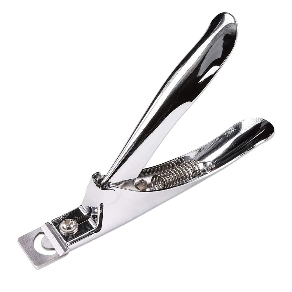 Professional Stainless Steel Acrylic Nail Tips Clipper Cutter - False Nails/Fake Nails/Artificial Nails Trimmers for Nail Manicure Pedicure@@ Clip Tool for Home Nail Art DIY (Silver)