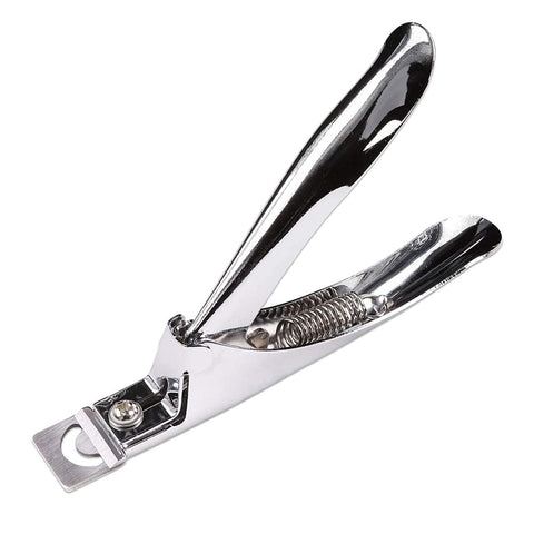 Professional Stainless Steel Acrylic Nail Tips Clipper Cutter - False Nails/Fake Nails/Artificial Nails Trimmers for Nail Manicure Pedicure@@ Clip Tool for Home Nail Art DIY (Silver)