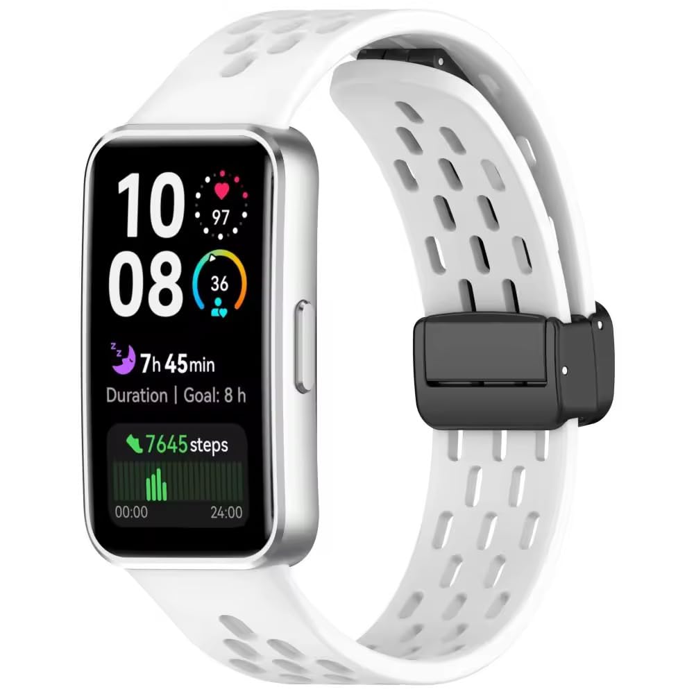 Fekra Silicone Strap For Huawei Band 10 | Band 9 | Band 8 Comfortable Magnetic Buckle Adjustable Watchband Huanwei Band 10/9/8