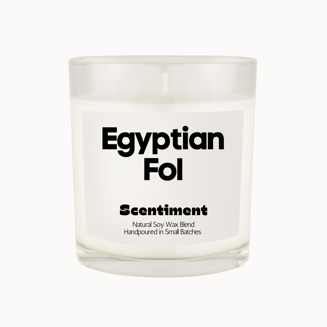 Scentiment Premium Scented Candles, Handpoured Natural Soy Wax Blend in Glass Jar, Aromatherapy Home Fragrance for Living Room & Bedroom, Luxury (Egyptian Fol)