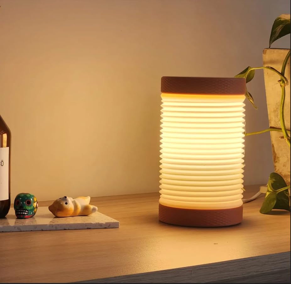Ikon 3D Unique Design Modern Decorative Accent Lamp - Grey, Plastic, 3D Printed, LED, Floor Mount, Indoor
