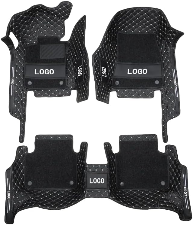 Premium Leather 9D Floor Mats Compatible with BMW X6 2010-2022 – All-Inclusive Protection Dual Layer Waterproof Dirt-Proof – Black