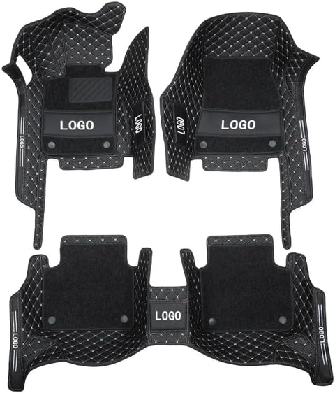 Premium Leather 9D Floor Mats Compatible with BMW X6 2010-2022 – All-Inclusive Protection Dual Layer Waterproof Dirt-Proof – Black