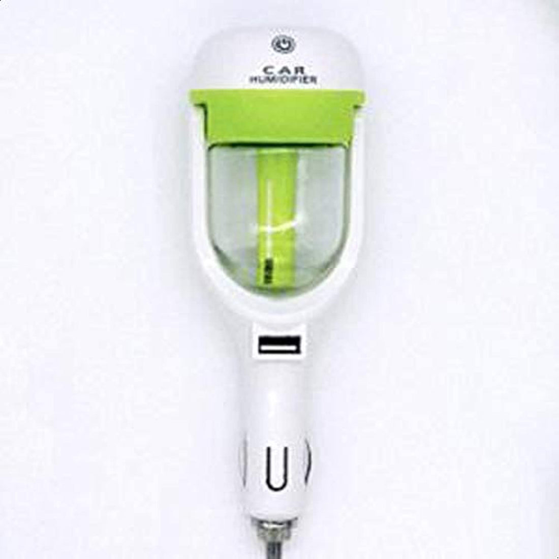 Car Humidifier With USB Charger Port - White/Green