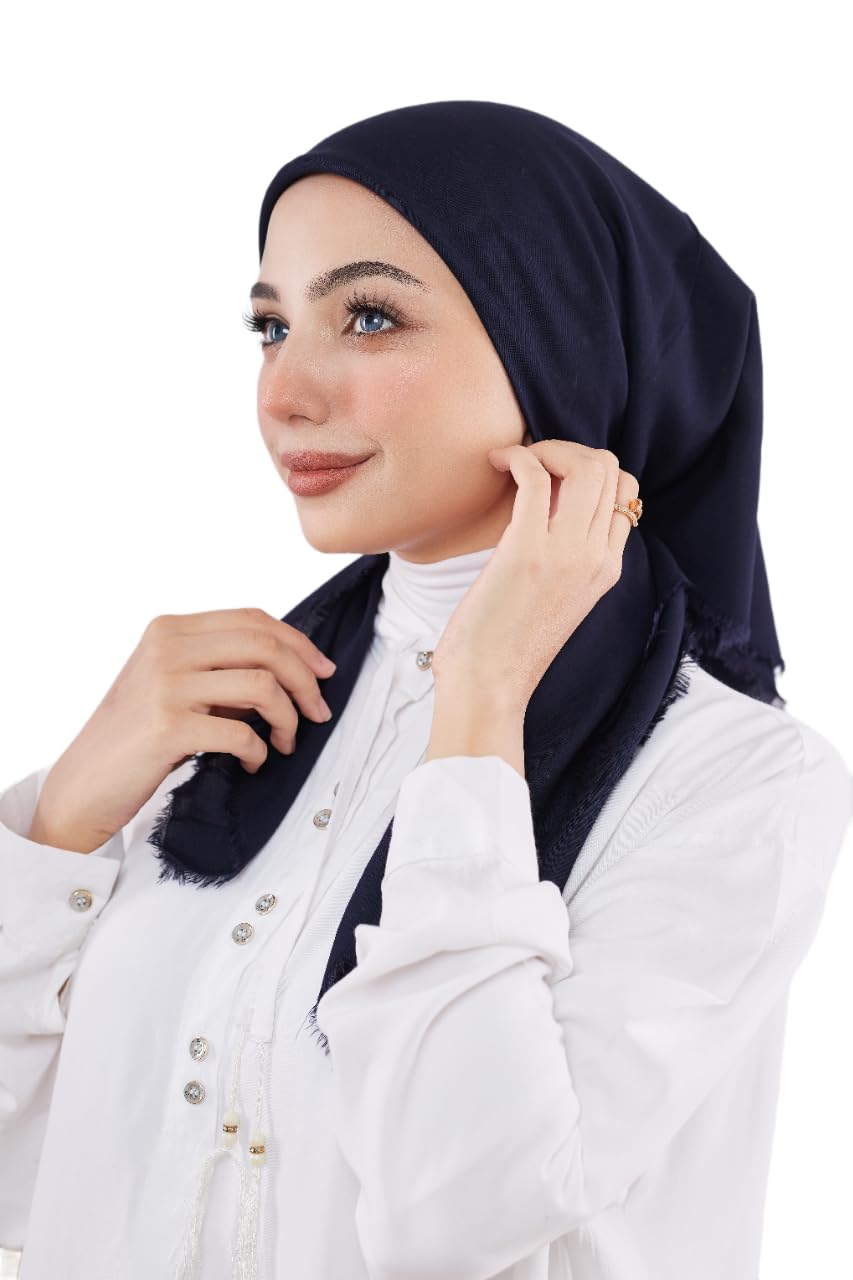 Premium Pure Cotton Scarf, Ultra Soft & Breathable with Elegant Smooth Finish, Lightweight & Comfortable 90X90 CM