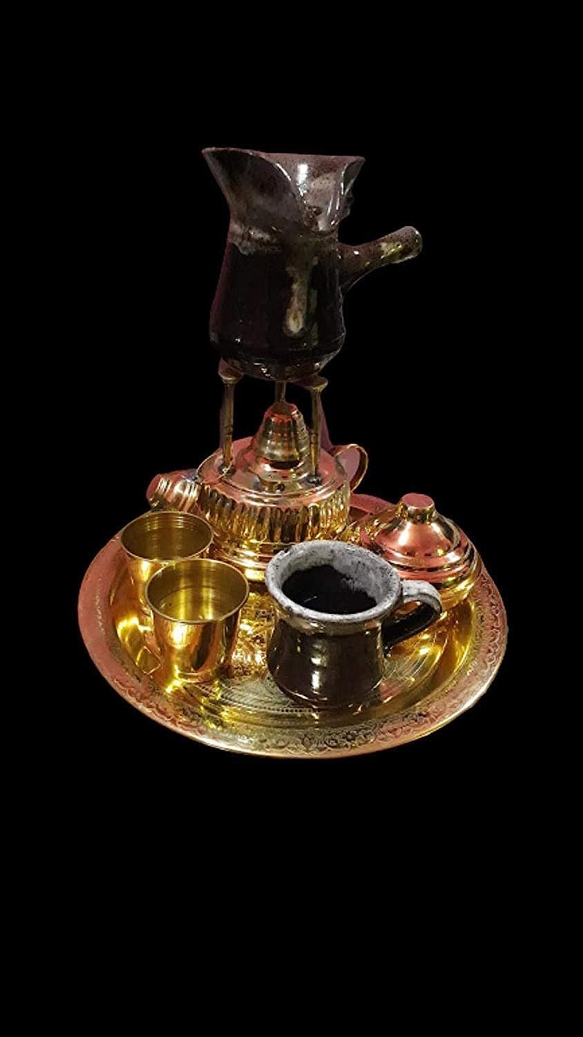 Copper Carved Coffee Maker