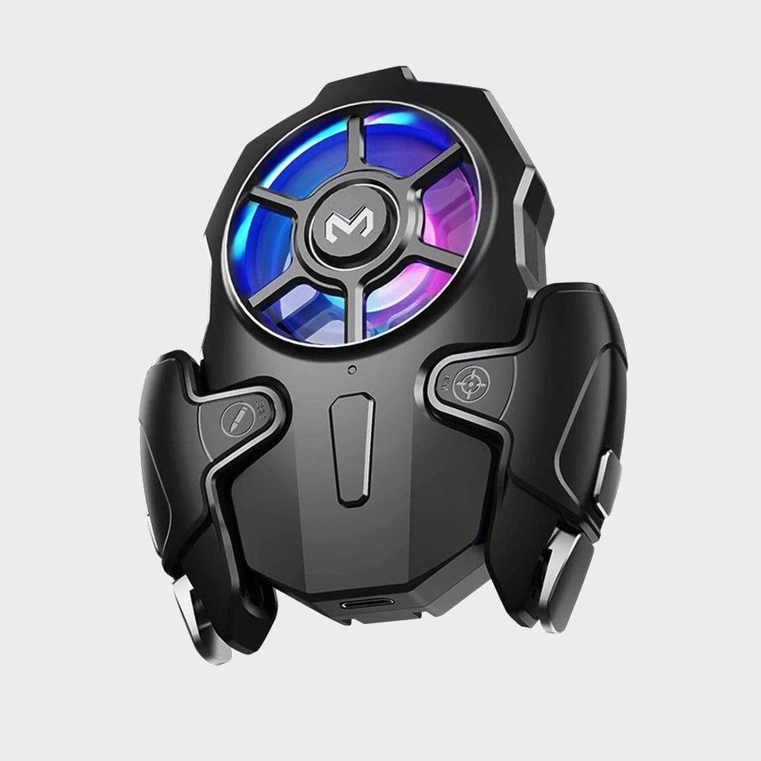 XICEN AK03 Mobile Game Controller,Detachable Auto High Frequency Click Mobile Gaming Trigger Fan Cooler,PUBG Gaming Joystick Trigger Gamepad Cooler with RGB Light