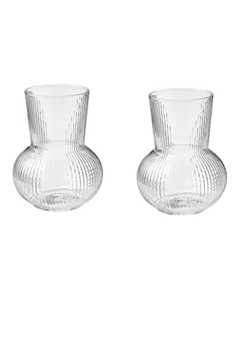 I-K-E-A 2 X PÅDRAG Vase, clear glass17 cm