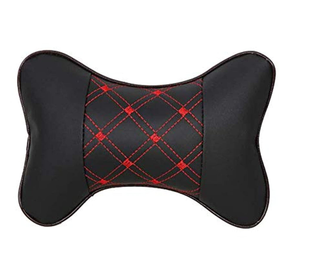 Car Pillow Leather Neck Headrest Super Soft Memory Foam Auto Seat Cover Head Rest Cushion 2 Pieces