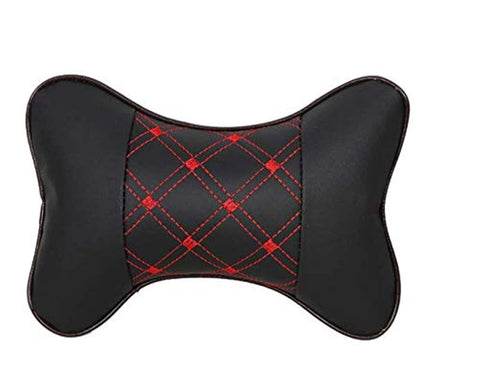 Car Pillow Leather Neck Headrest Super Soft Memory Foam Auto Seat Cover Head Rest Cushion 2 Pieces
