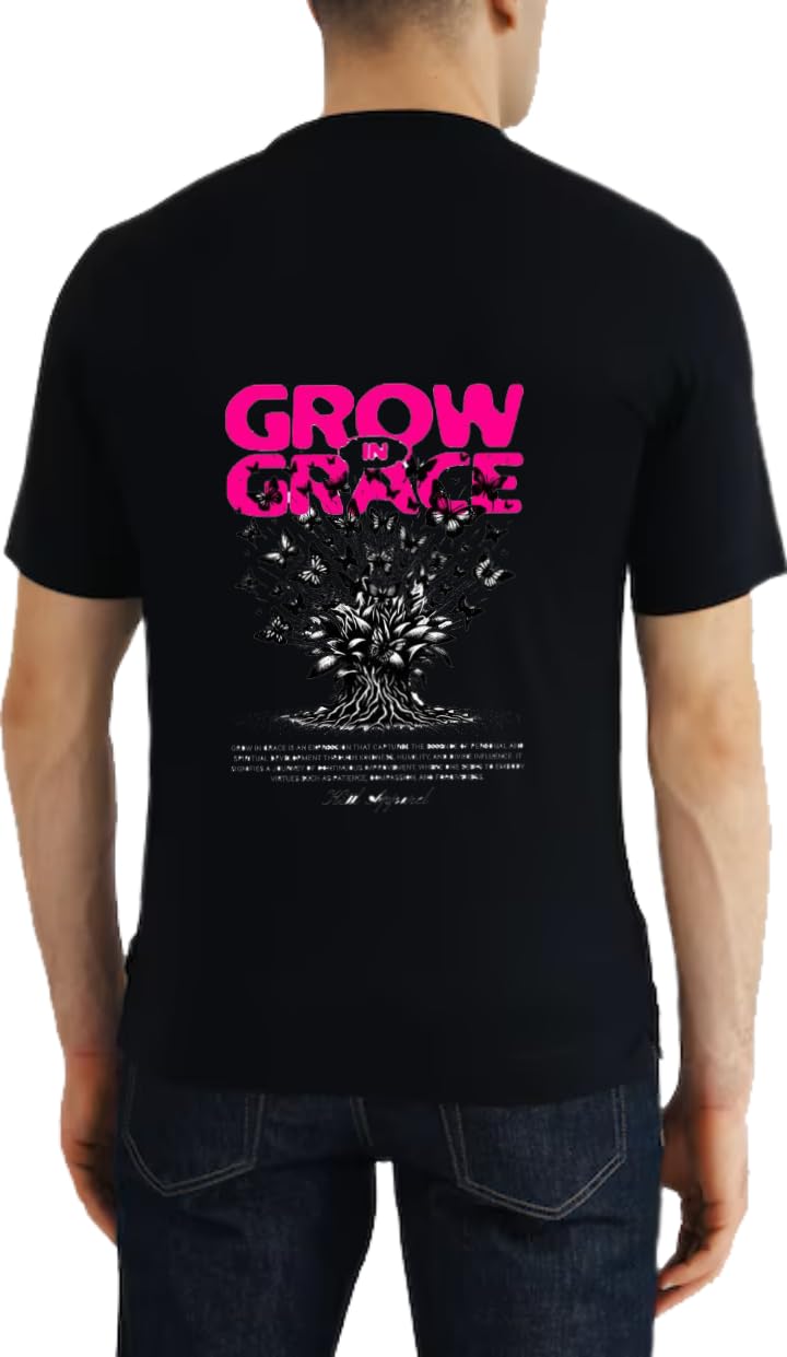 GROW IN GRACE T-shirt Back Black