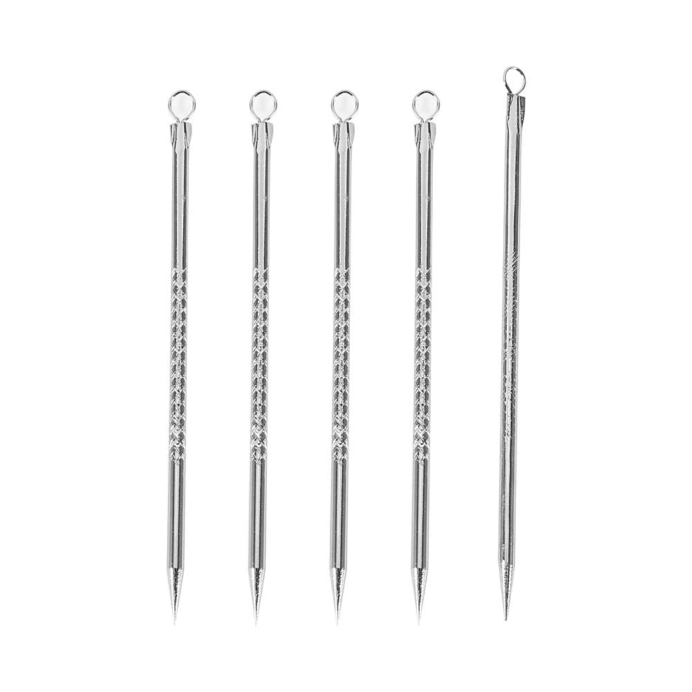 Zetiling Blackhead Remover, Pimple Popping Tool Kit, Acne Removal 5 pcs Acne Remover Needle Made with High Grade Steel