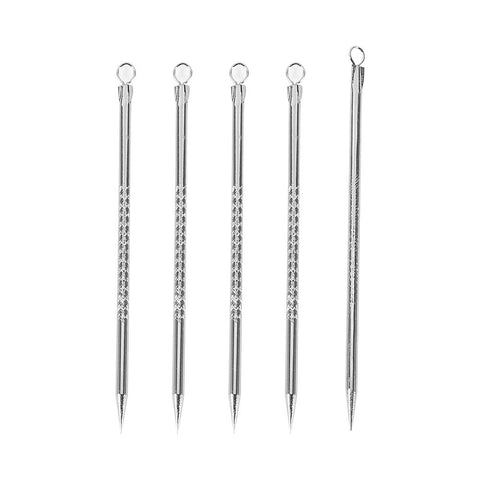 Zetiling Blackhead Remover, Pimple Popping Tool Kit, Acne Removal 5 pcs Acne Remover Needle Made with High Grade Steel