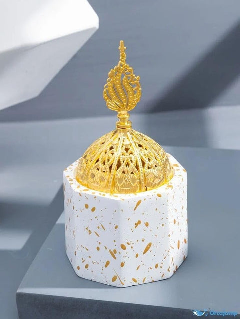 Incense Burner Decor Incense Holder Elegant One Piece Fits All Decorations Unique Decor for Relaxation Sessions Welcome Atmosphere Luxury Touch for Rooms Bathroom Office (White Hexagonal)