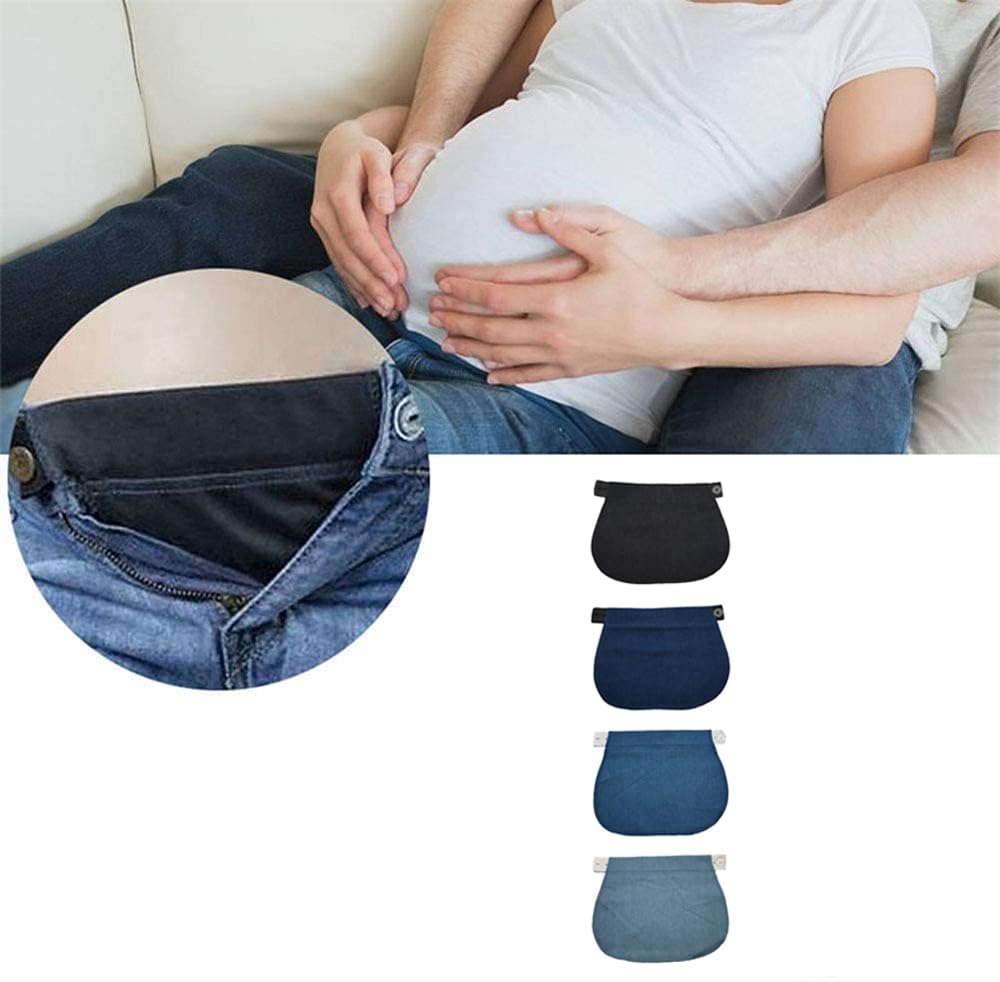 Waist Extender, Azonee 4-piece Professional Adjustable Waist Extenders, Elastic Pants Extension Belt for Pregnant Women, Maternity Pants Extender, Adjustable Extension Buckle