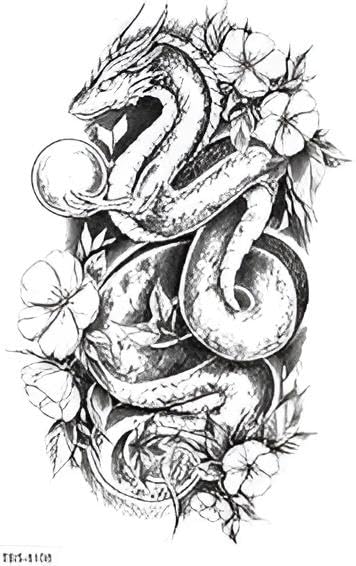 Intricate Design - Waterproof semi-permanent tattoo sticker great for chest or arm placement designed specifically for men and women wanting style (Model 11)
