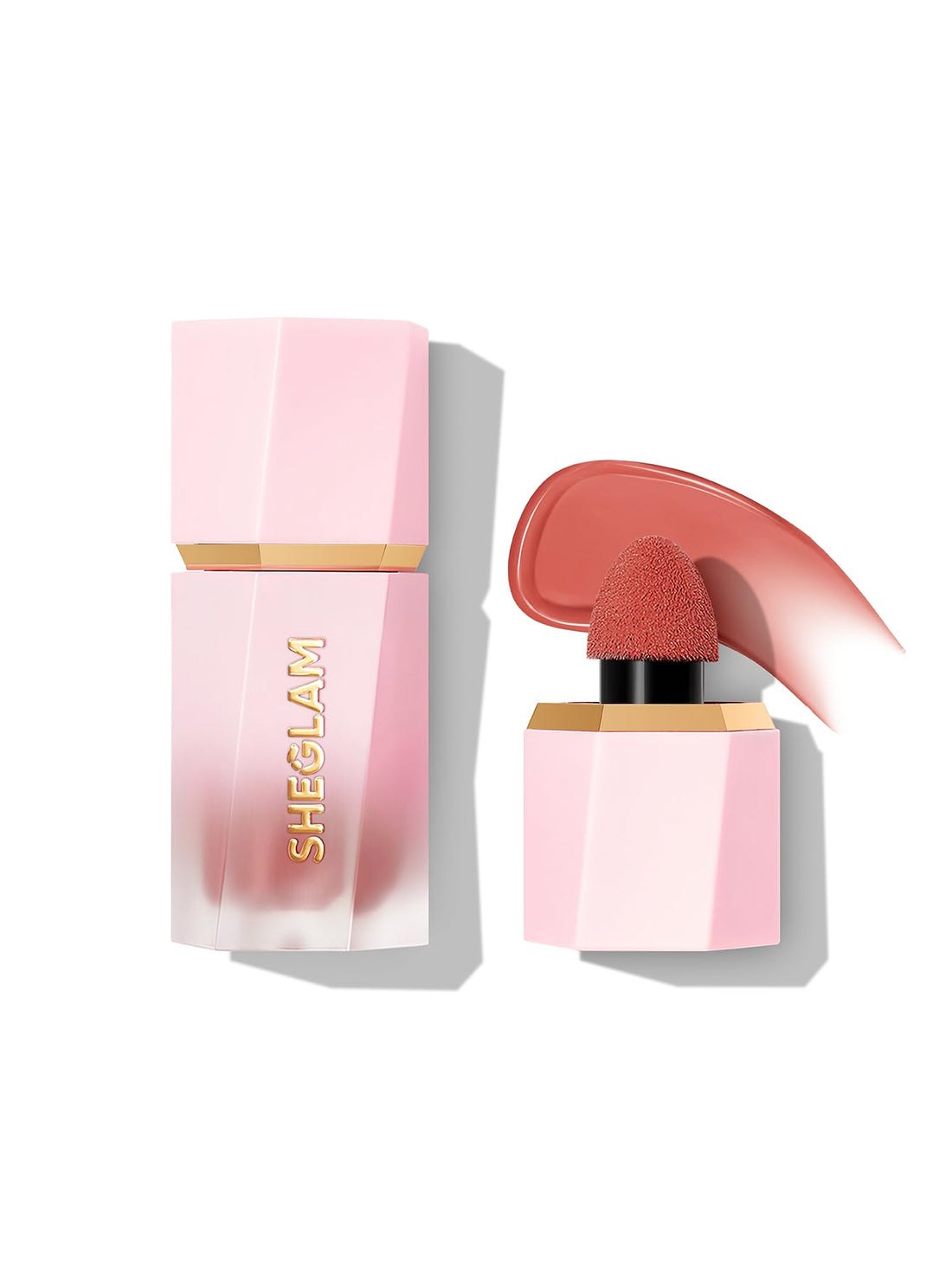 SHEGLAM Makeup - Color Bloom Liquid Blush Matte Finish - Long-wearing Waterproof Gel-Cream Blush with Sponge Tip Applicator (Devoted)