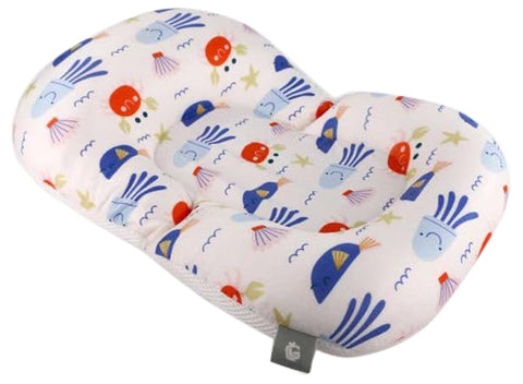 mamas gift Soft Baby Bath Cushion - Birds & Octopus Design, Plush Newborn Bath Support Pillow with Padded Headrest, Anti-Slip, Quick-Dry for Sink/Tub, 0-6 Months