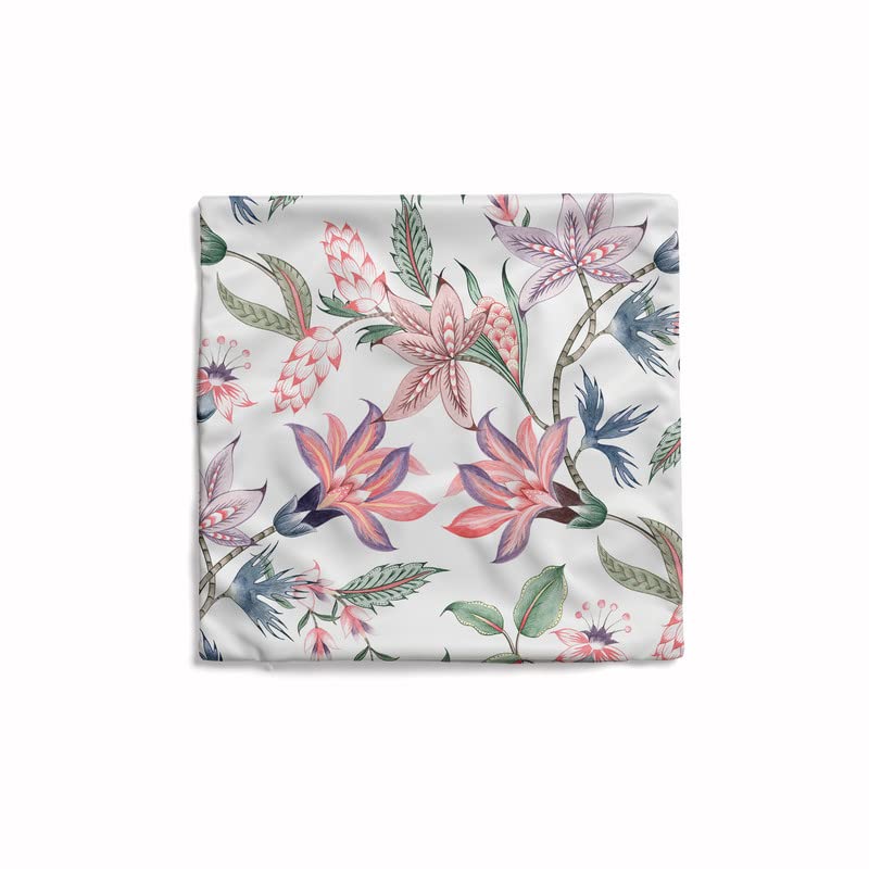 ART MOOD HOME Pink Rosie Cushion Cover velvet Multi color 40W x 40L CM