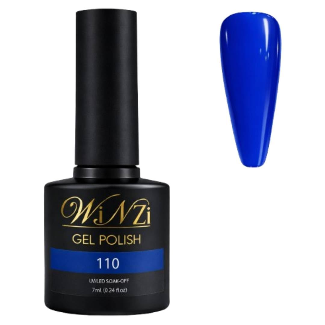 Gel Nail Polish 7ML, Royal Blue Color Soak Off UV LED Gel, Smooth Application, Glossy Finish for Salon and DIY Nail Art Manicure (Shade 110)