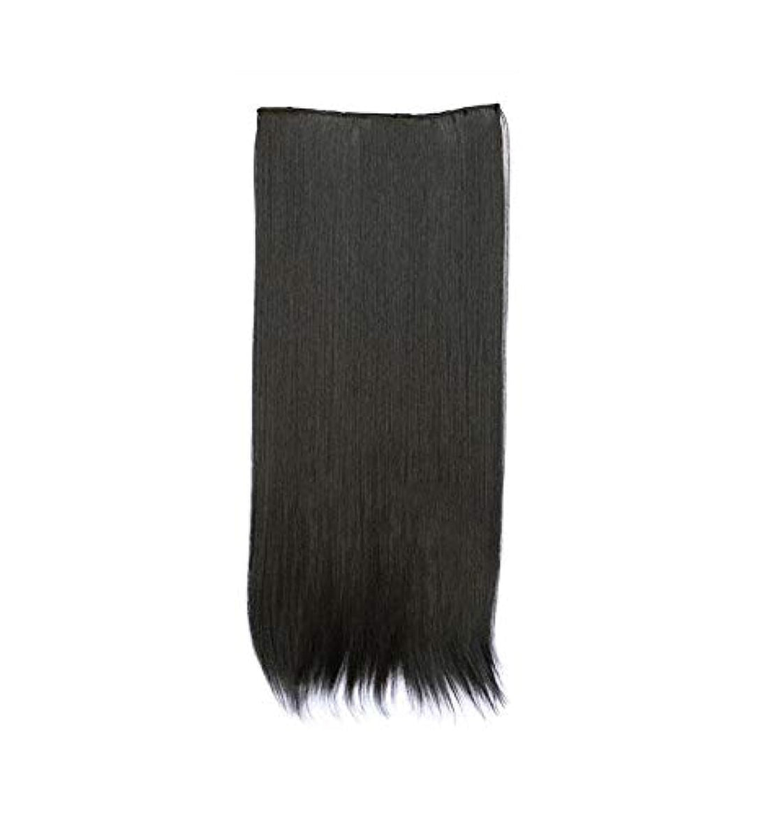 Women's Synthetic Hair Black Mid Length Straight Smooth Graceful Stylish Wig Accessory Seamless Hair Extension