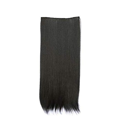 Women's Synthetic Hair Black Mid Length Straight Smooth Graceful Stylish Wig Accessory Seamless Hair Extension