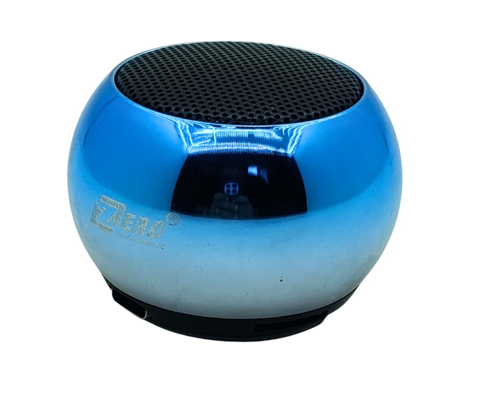 Z150 Mini Portable Bluetooth Speaker – Compact Metal Wireless Speaker with Strap – USB Rechargeable – Loud Sound for Travel, Car & Outdoor Use (Blue)