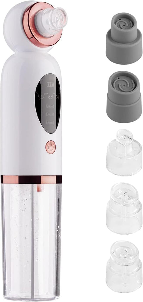 Blackhead Remover Pore Vacuum Cleaner with Microbubble - USB Rechargeable Water Cycle Pore Cleanser 3 Adjustable Suction Modes 6 Suction Probe