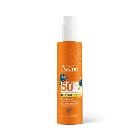 AVENE Sun Care - Kids SPF 50+ Sunscreen Spray - Very High Protection Against UVB/UVA - Light Texture - Water, Sand & Sweat Resistant - High Pediatric Tolerance - Sensitive Skin - 200 ml