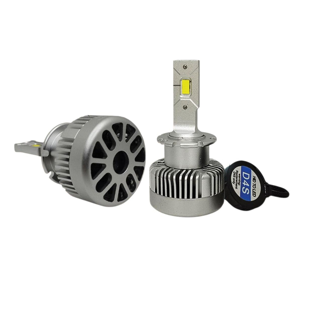 OK-LAND Series - D4S LED Car Headlight Bulb – Size | 11000 Lumens Per Piece | 6000K Bright White | Waterproof | Smart Cooling | Compatible with German Cars - 380% Power Increase