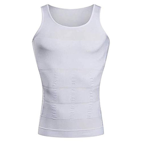 Men Corset Body Slimming Tummy Shaper Vest Belly Waist Girdle Shirt Shapewear Underwear Girdle Shirt Waist Girdle Shirts,S