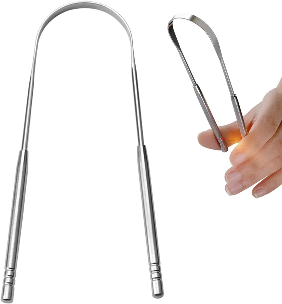 Stainless Steel Tongue Scraper for Fresh Breath – Durable Rust-Resistant Oral Cleaner for Removing Buildup & Supporting Daily Hygiene