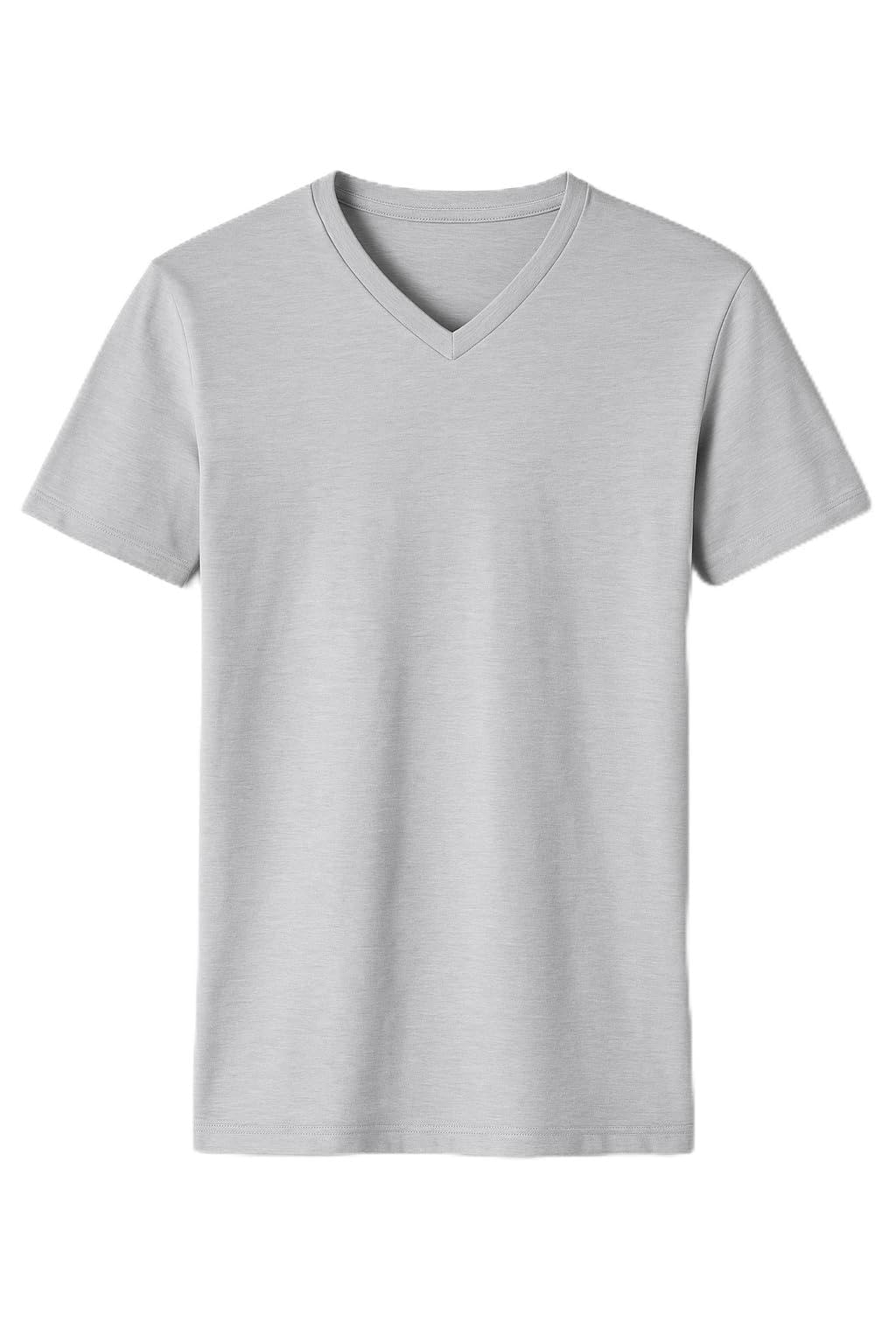 ISTANBUL MODEL Men’s V-Neck T-Shirt, Short Sleeve Plain Tee, 95% Cotton & 5% Spandex Stretch, Classic Fit, Pack of 1