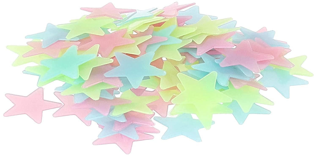 Other Generic 100pcs Luminous blue star Wall stickers for livingroom glow in the dark festival home decoration