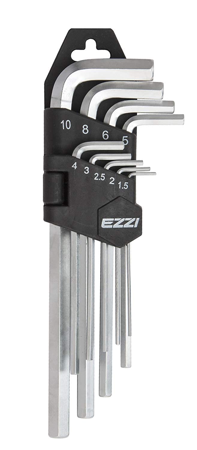 EZZI Metal Hex Key Set - (1.5 - 10mm) 9 Pieces