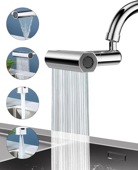 Waterfall Faucet Extender Multi-Mode Water Purifier Filter 360 Degree Swivel Head Kitchen Bathroom Faucet Water Saving Easy Use