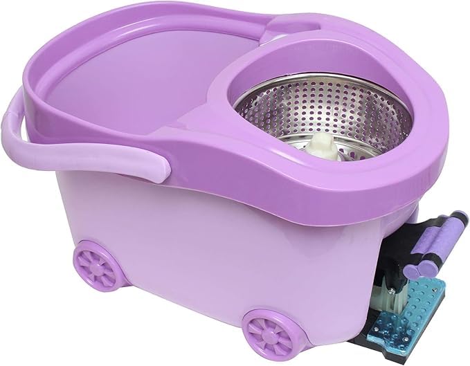 Succulent Mop Bucket and Divider with Microfiber Mop – Efficient and Easy Cleaning with 360° Rotating Handle for All Floor HR
