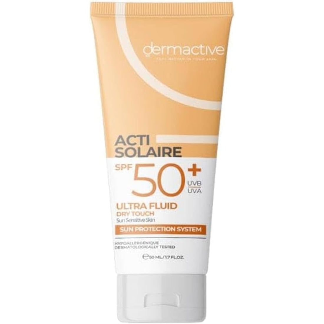 DERMACTIVE Acti-Solaire SPF50+ UVB/UVA Ultra Fluid Dry Touch – 50ml | Very High Sun Protection, Mattifying Finish, Lightweight Daily Wear