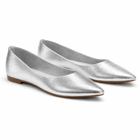 Elegant and comfortable women’s ballerina shoes—classic design with a pointed toe and lightweight sole—suitable for work and everyday errands. Size - BKT1