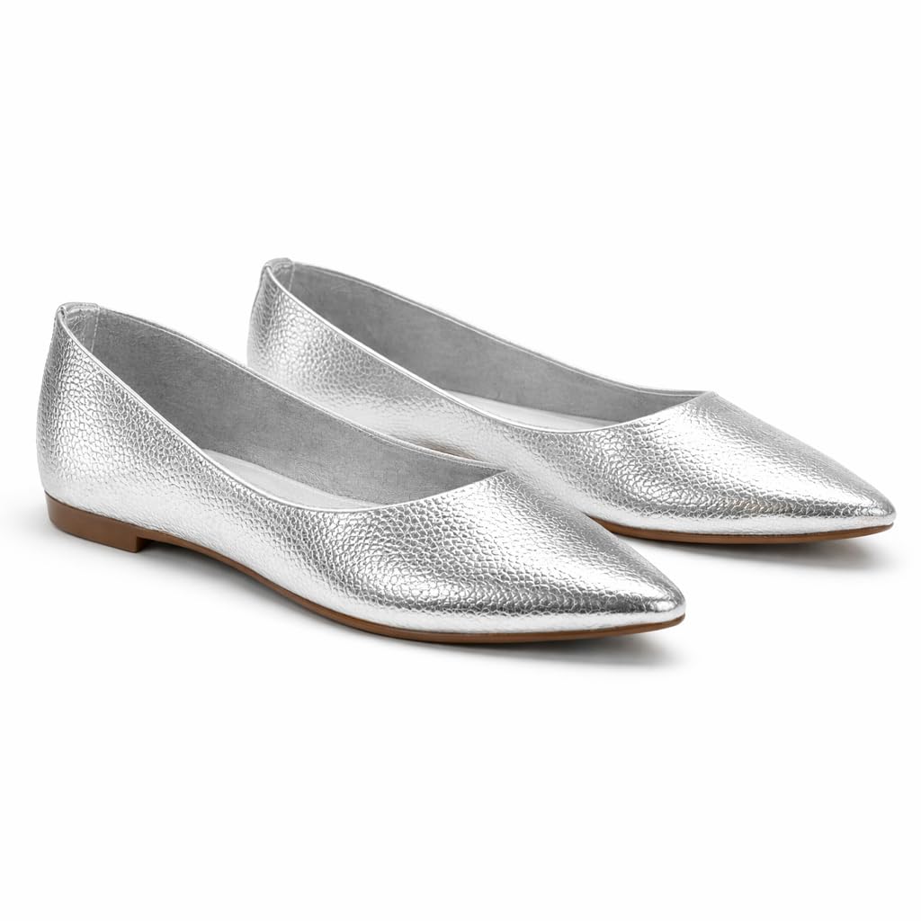 Elegant and comfortable women’s ballerina shoes—classic design with a pointed toe and lightweight sole—suitable for work and everyday errands. Size - BKT1