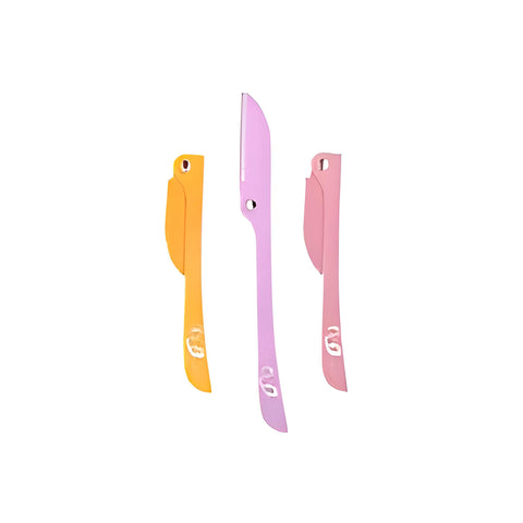 Colorful Facial Razor Trio - Designed for Women, Soft Plastic Edges, Ideal for Sensitive Skin, 3-Piece Set for Daily Use