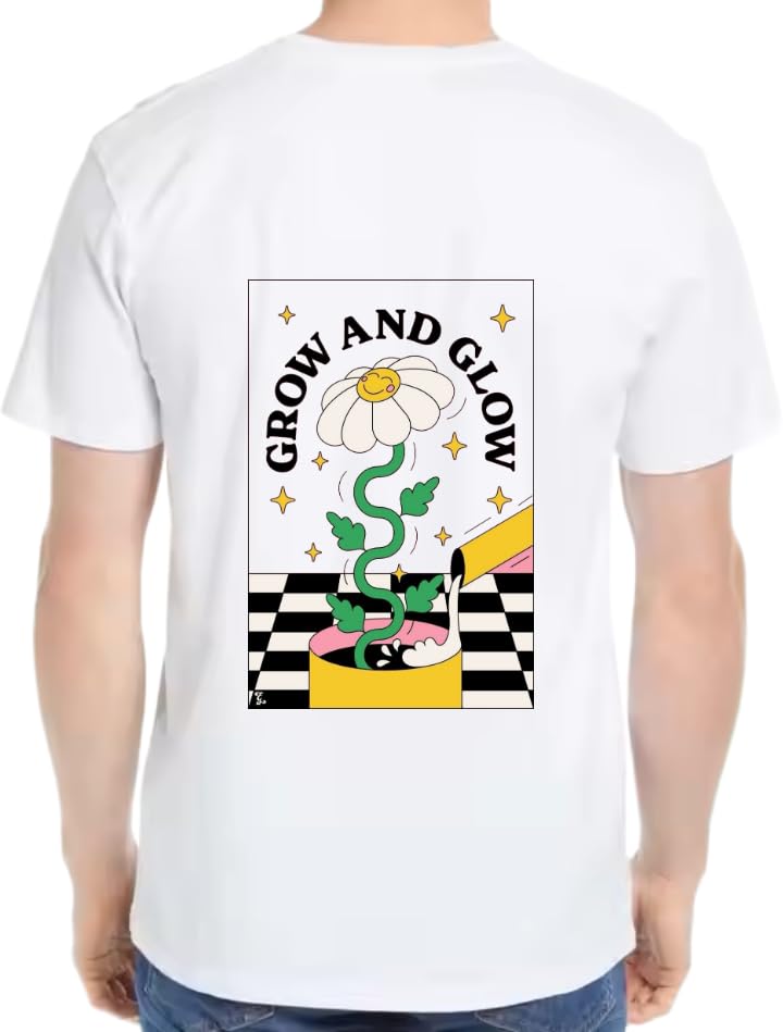 Grow and Glow T-shirt back White