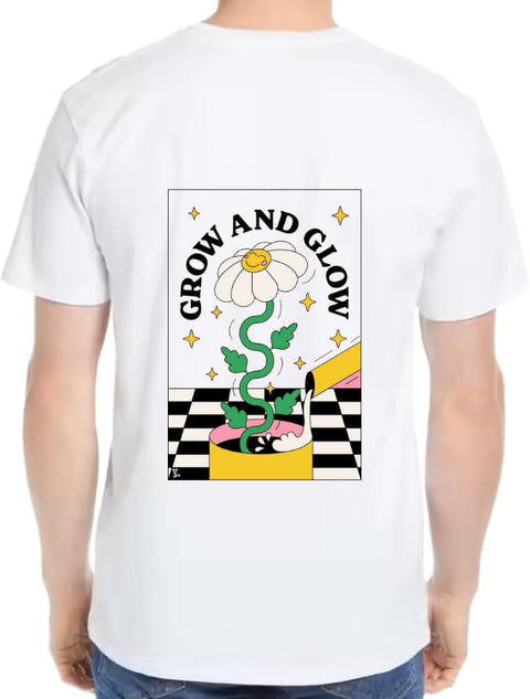 Grow and Glow T-shirt back White