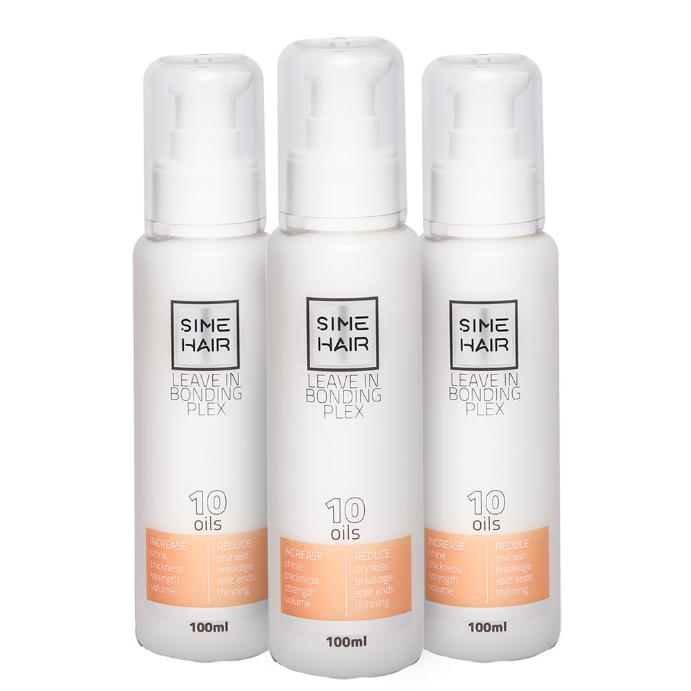 SIME HAIR leave-in bonding hair cream 3PCS 100ML with 10 natural oils blend and keratin for frizzy & dry hair, damage control formula