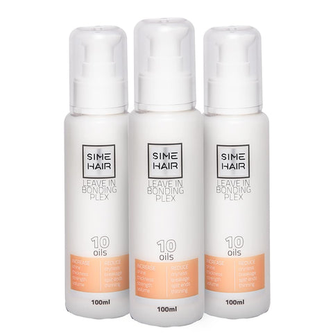 SIME HAIR leave-in bonding hair cream 3PCS 100ML with 10 natural oils blend and keratin for frizzy & dry hair, damage control formula