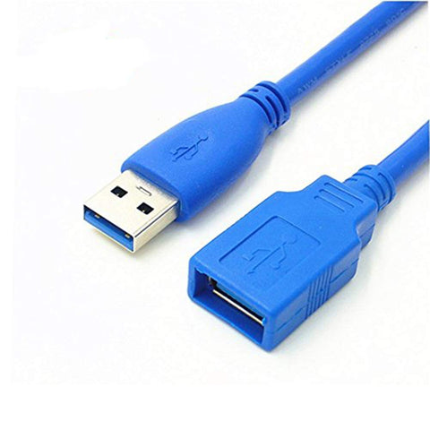 USB 3.0 Extension Cable -3 Feet (1 Meter) - A-Male to A-Female [Full-Covered Female, Blue]
