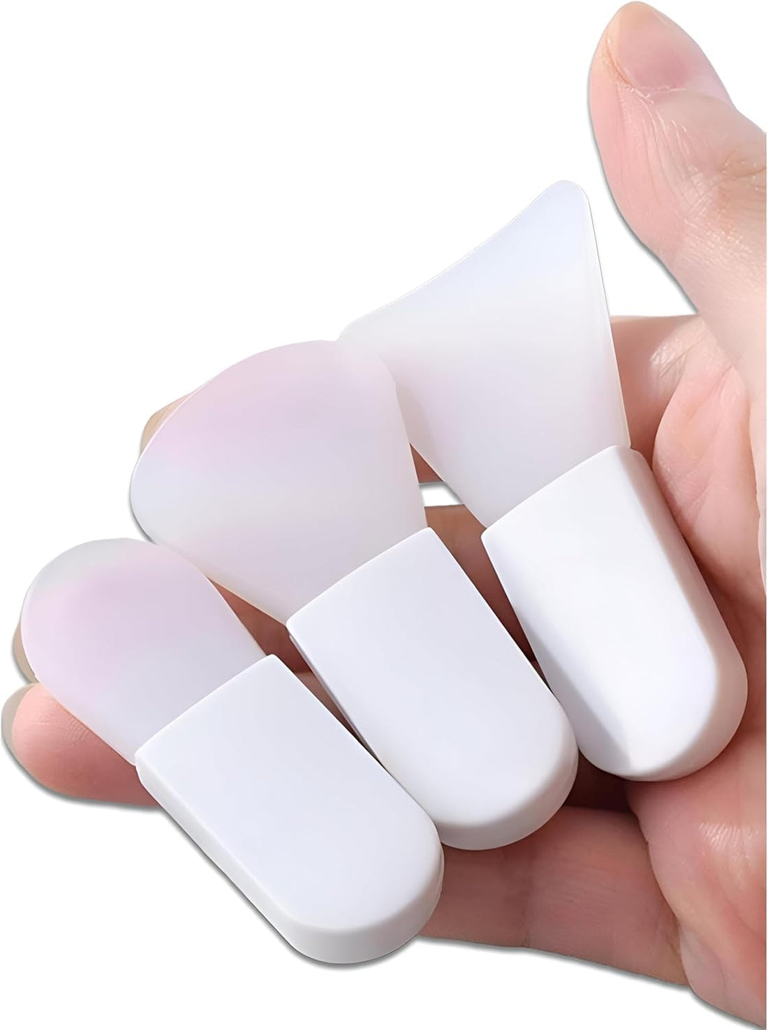 Complete Set of Face Mask Brushes, Compact Makeup Spoon for Easy Carry, Set of 3 Soft Silicone Brushes for Effective Application and Skin Care Solutions